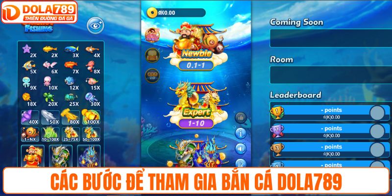 Các bước để tham gia bắn cá DOLA789