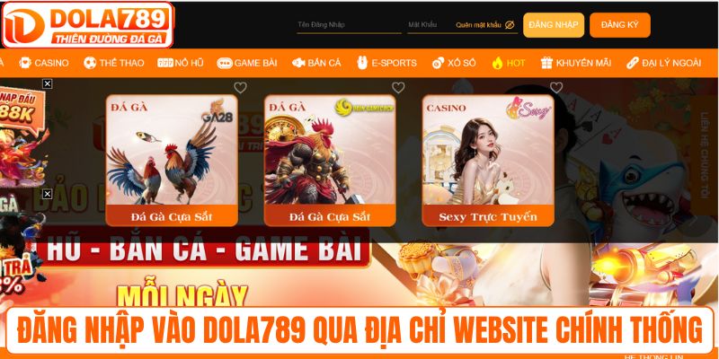 Đăng nhập vào DOLA789 qua địa chỉ website chính thống