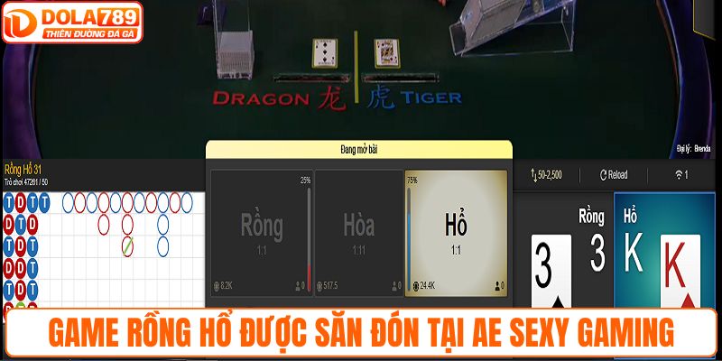Game Rồng Hổ được săn đón tại AE Sexy Gaming