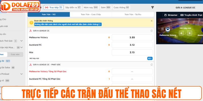 Theo dõi từng pha bóng rõ nét đến từng chi tiết