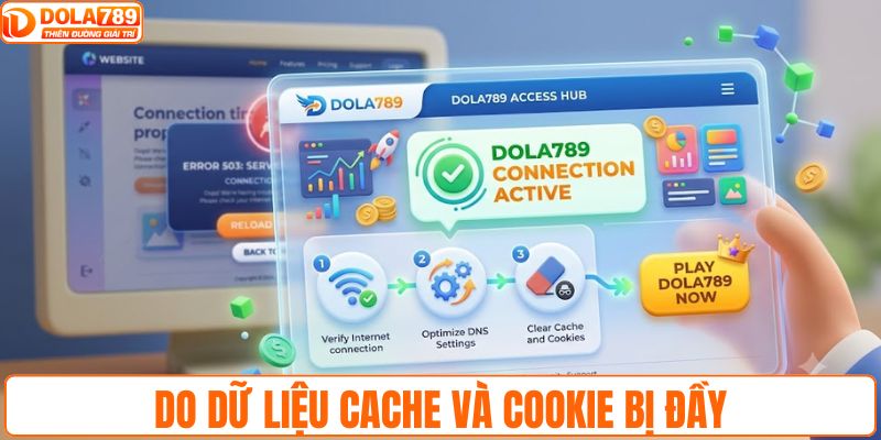 Do dữ liệu cache và cookie bị đầy